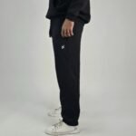 Essential Cotton Joggers wide legs - Black - Image 4